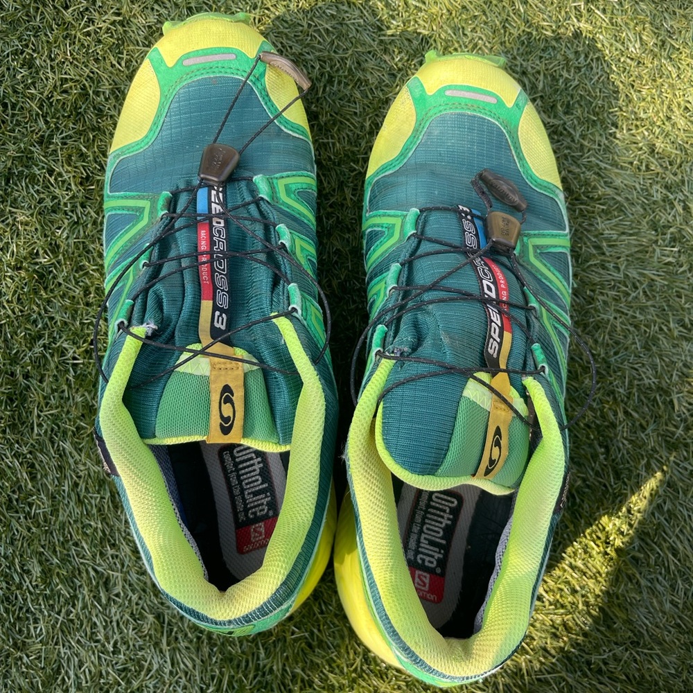 Salomon Men's Athletic Shoes in Green and Yellow
